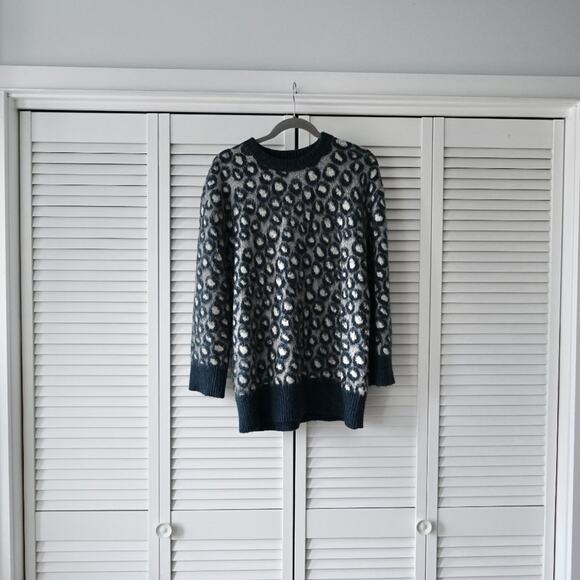 Current/Elliott Size 3 Cali Leopard-Print Pullover | Size Large - Picture 2 of 9